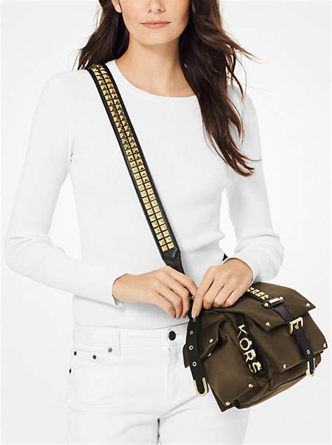 michael kors olivia crossbody bag|Olivia Small Studded Satin Crossbody Bag .